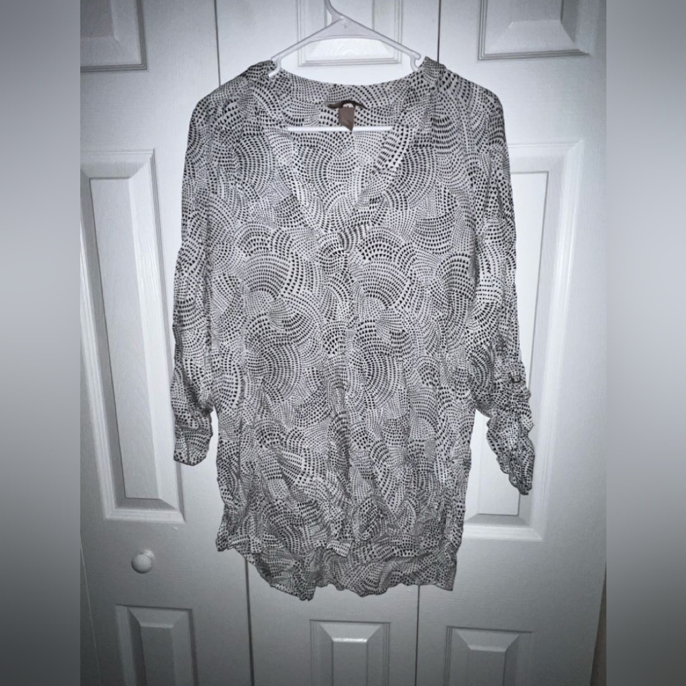 HM BLOUSE WOMENS GRAY SIZE 16